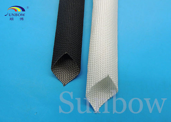 Chine La fibre de verre d'Unvarnish gaine le noir gainant tressé par fibre de verre fournisseur