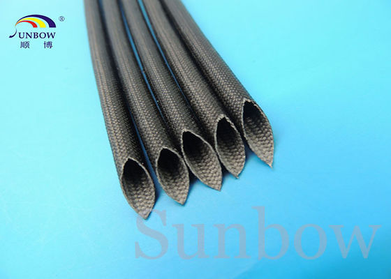 Chine Silicone Coated Glass Fibre Sleeving High Temperature Silicone Fiberglass Sleeving 5mm Black fournisseur