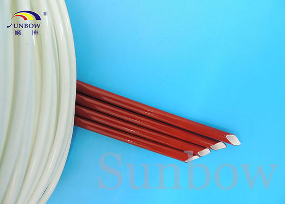 Chine Le caoutchouc de silicone gainant de fibre de verre de silicone de rouge de brique d'UL a enduit des douilles de fibre de verre fournisseur