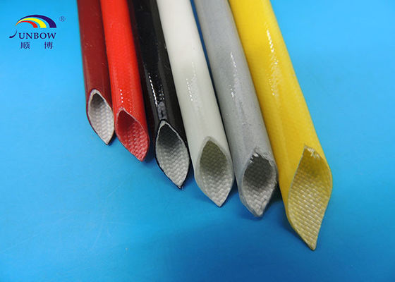 Chine La fibre de verre enduite de silicone a tressé le manchon de câble de tube de verre de silicium de gainer/isolation fournisseur