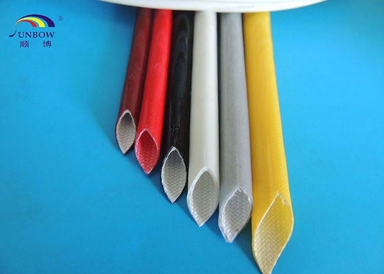 Chine Les fils électriques ont verni la fibre de verre de silicone gainant résistant à hautes températures fournisseur
