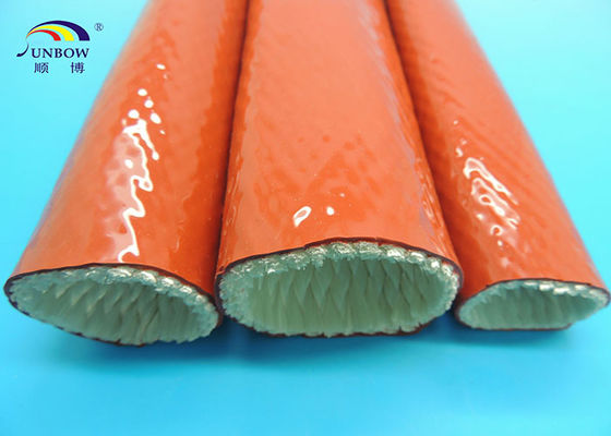Chine douille ignifuge de fibres de verre enduits de silicone tressés colorés d'isolation de 6mm à de 130mm fournisseur