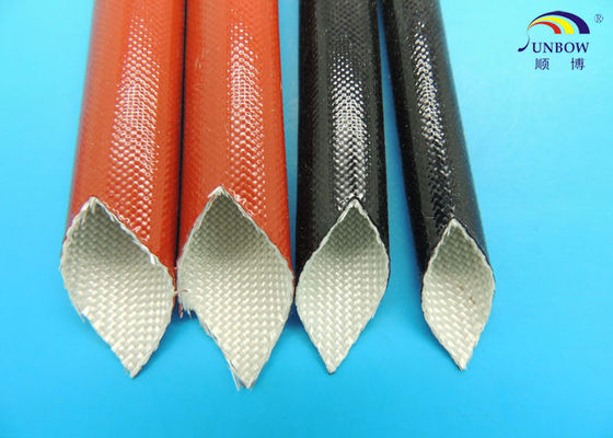 Chine La fibre de verre expansible noire a tressé gainer avec le fil de fibre de verre de Non-alcali fournisseur