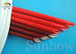 Haute température gainante de silicone de couleur rouge de fibre de verre résistante à la chaleur en caoutchouc fournisseur