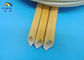 0.5-35mm Heat resistance and good electrical Polyurethane (PU) amber fiberglass sleeve for F grade machinery fournisseur