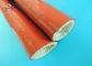Rouge ignifuge de douille de fibre de verre enduite de silicone à hautes températures fournisseur