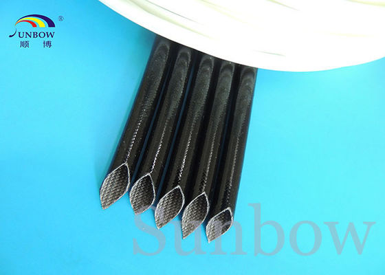 Chine douille enduite de silicone de fibre de verre de résine noire de 4.0KV 10mm pour l'isolation de fil fournisseur