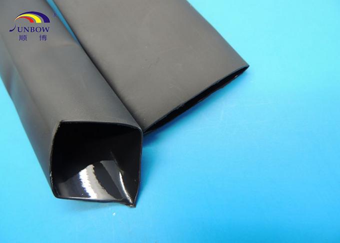 Tuyauterie thermo-rétrécissable flexible de polyoléfine avec le noir fusible du revêtement 12.7mm